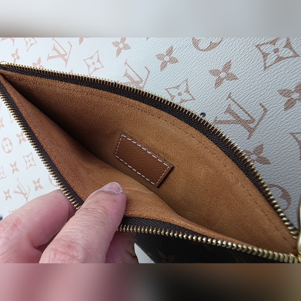 Louis Vuitton Brown and Tan Monogram Pouch No Strap - Picture 7 of 9